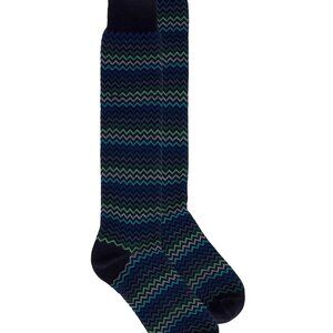 New Missoni Socks in Multi office business pattern suit calf green blue black